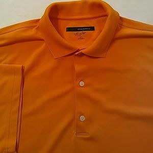 Greg Norman Play Dry Mens L Orange Polo Golf Shirt